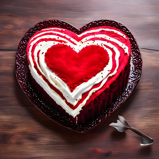 Heart Shape Red Velvet Cake